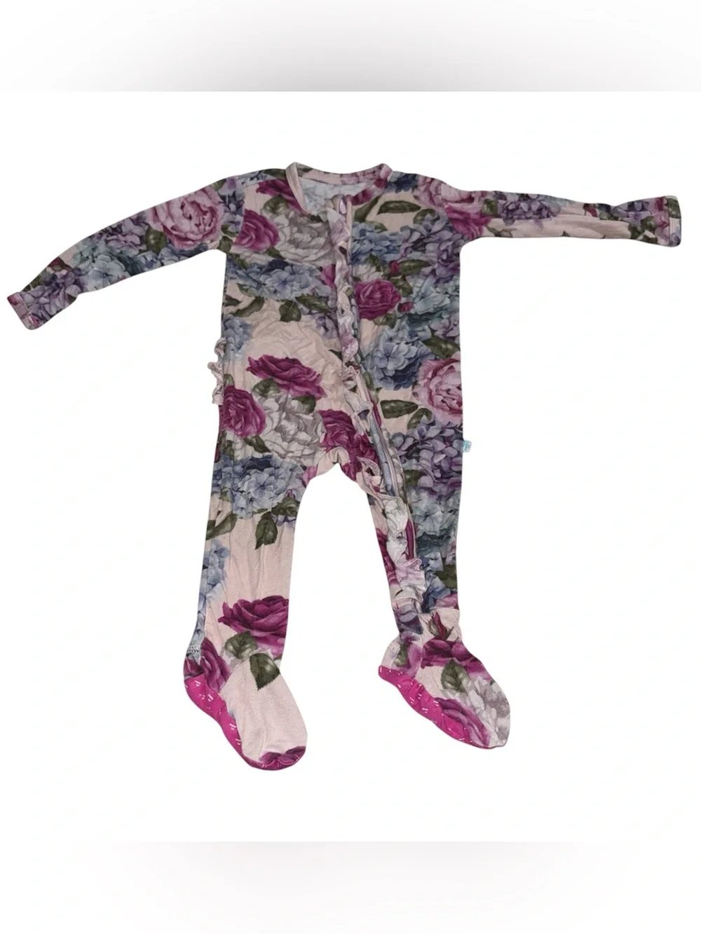 Posh Peanut OG Hydrangea Floral Print Footie